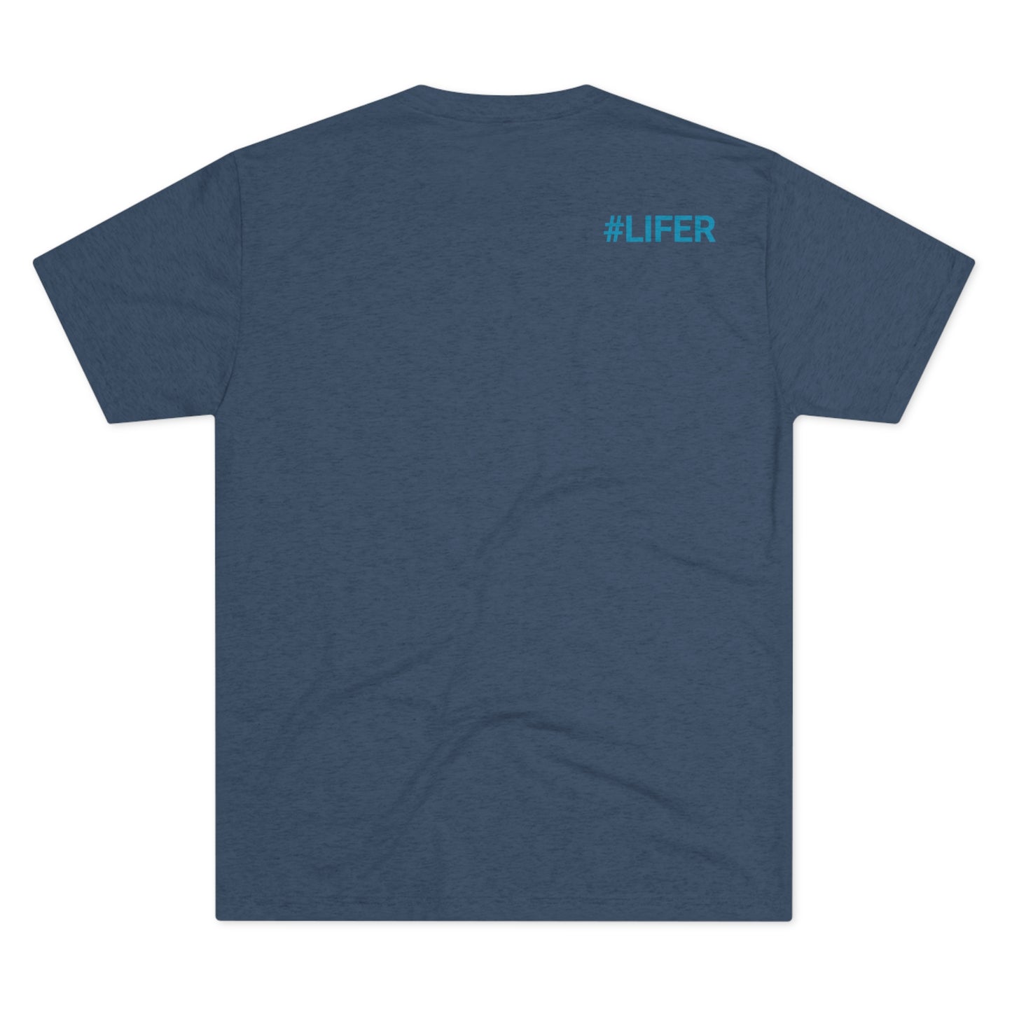 Love Life Blue Logo Tri-Blend Crew Tee