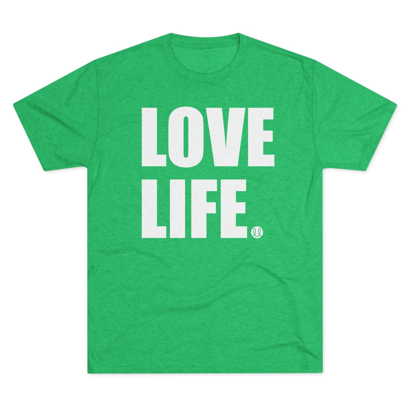 Love Life White Logo Tri-Blend Crew Tee
