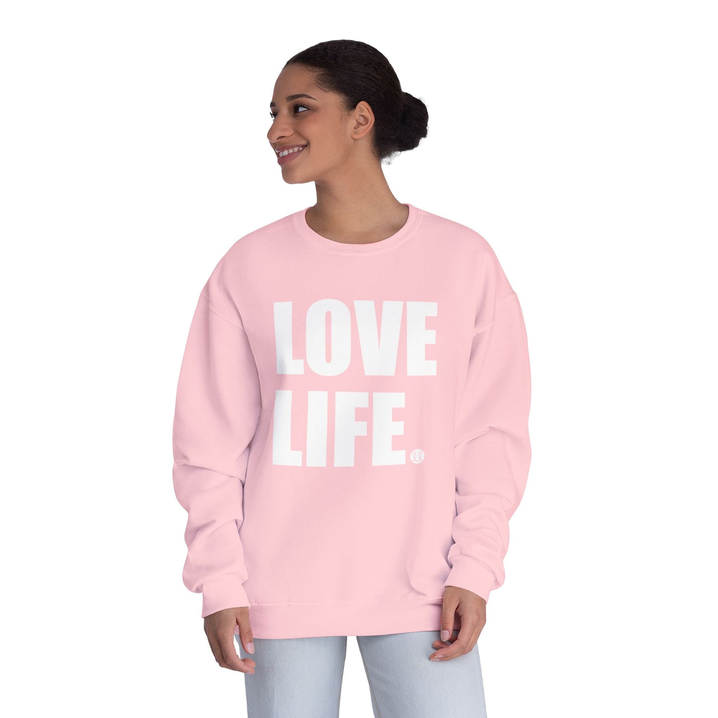 Love Life Unisex Crewneck Sweatshirt - Pink