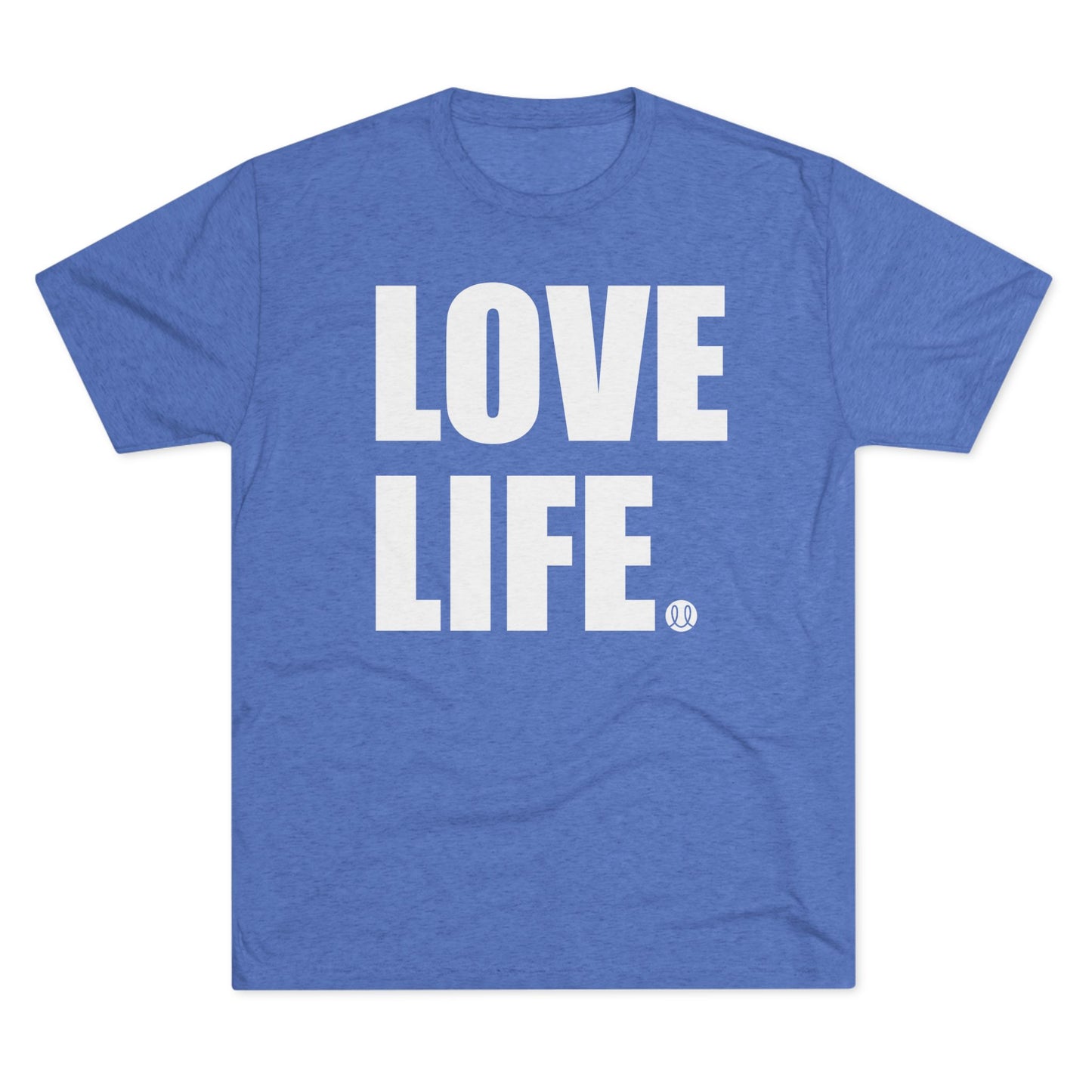 Love Life White Logo Tri-Blend Crew Tee