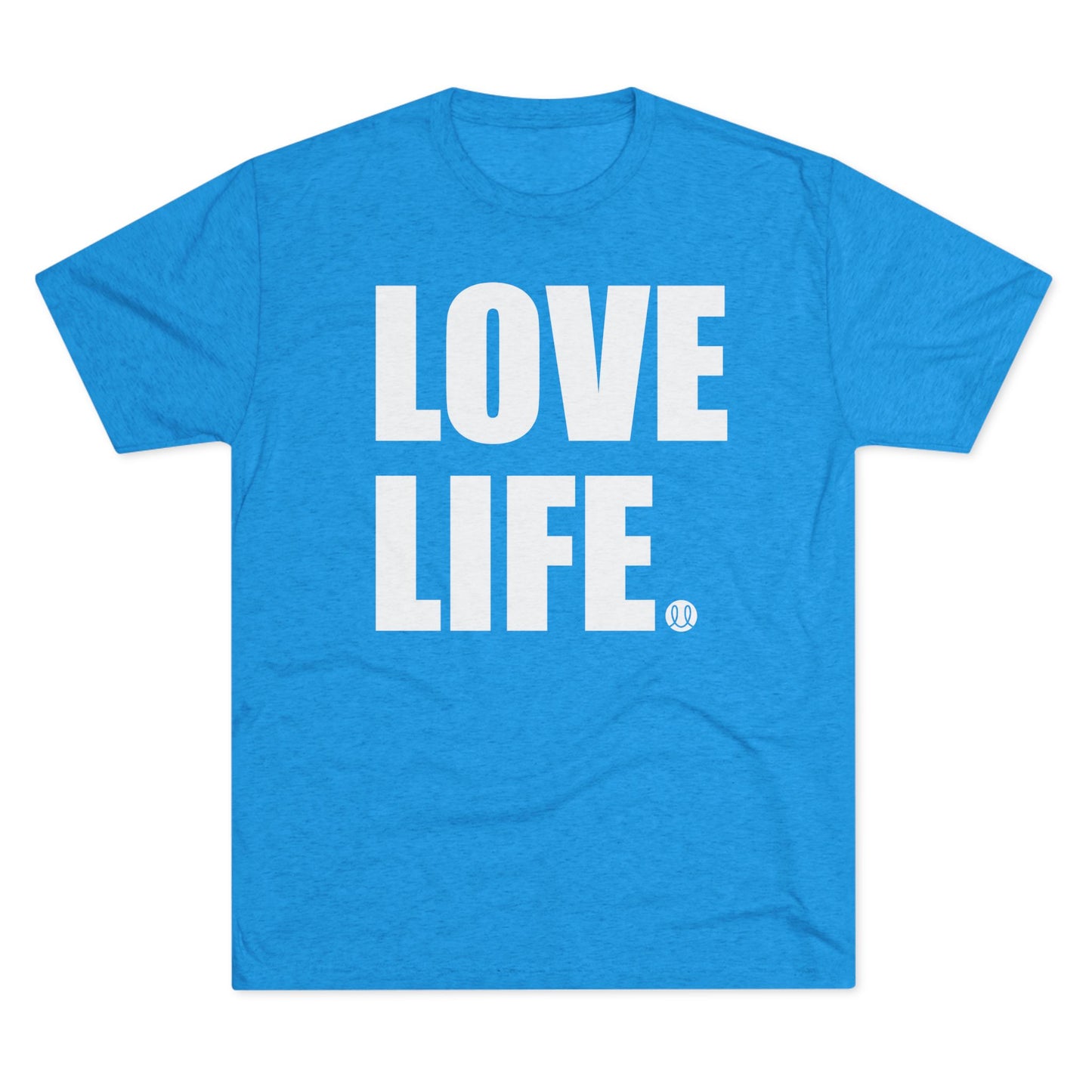 Love Life White Logo Tri-Blend Crew Tee