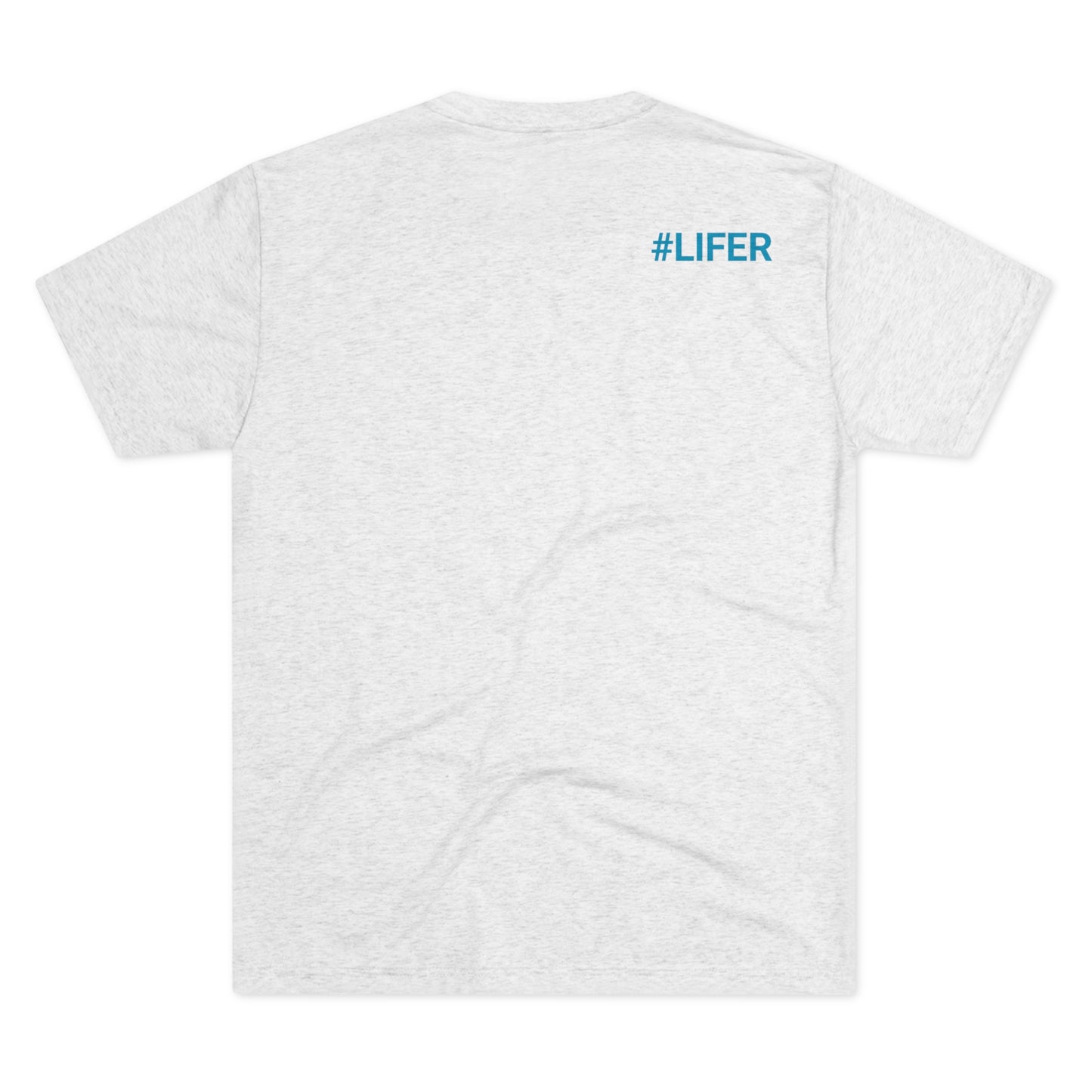 Love Life Blue Logo Tri-Blend Crew Tee