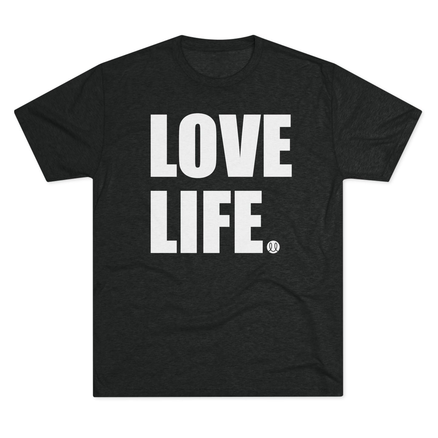 Love Life White Logo Tri-Blend Crew Tee