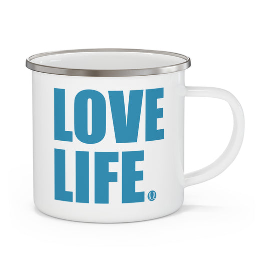 Love Life Enamel Camping Mug