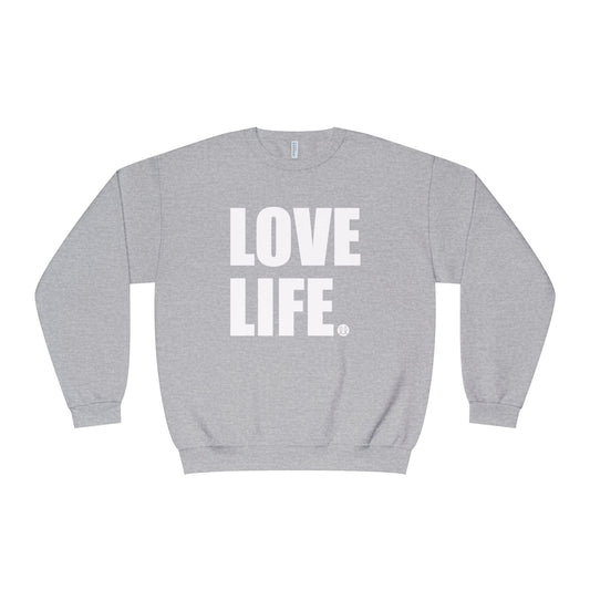 Love Life Unisex Crewneck Sweatshirt - Gray Heather