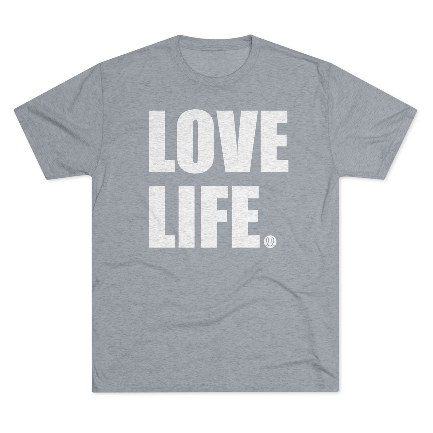 Love Life White Logo Tri-Blend Crew Tee
