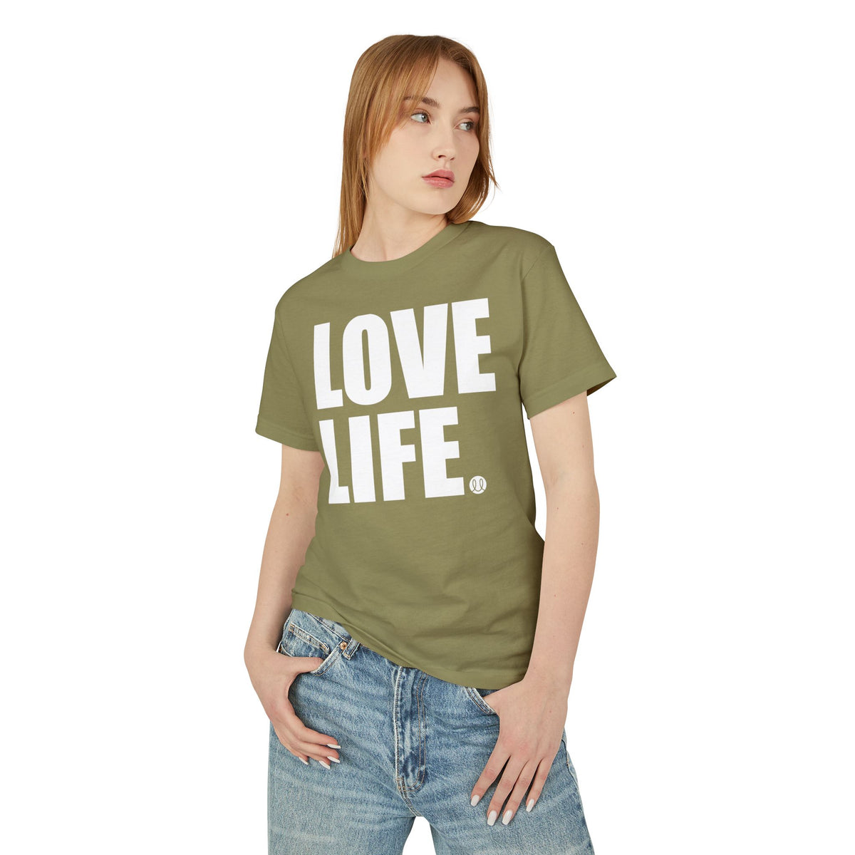 LOVE LIFE Tee | Bold Block White Text Graphic Shirt
