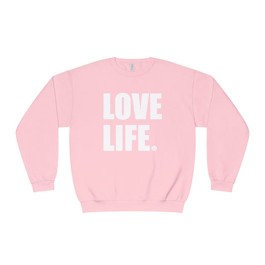 Love Life Unisex Crewneck Sweatshirt - Pink