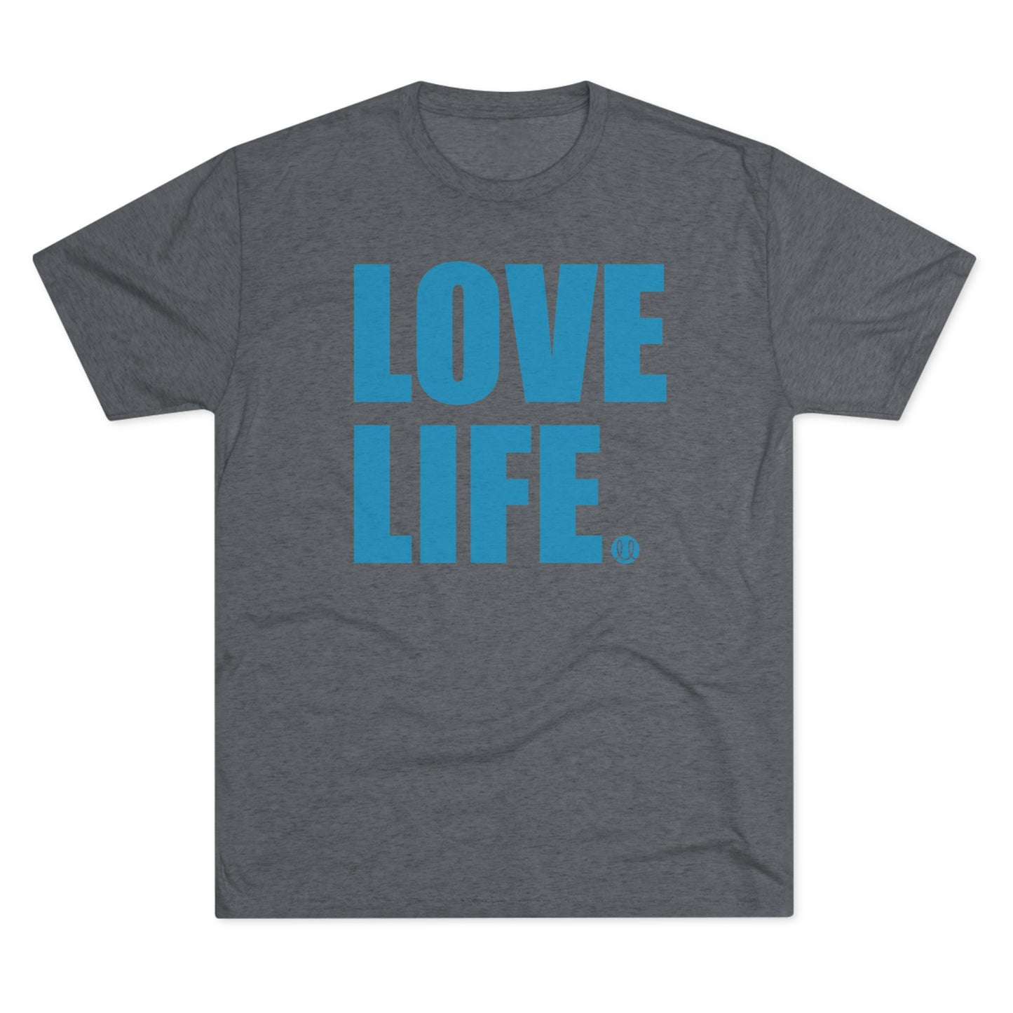 Love Life Blue Logo Tri-Blend Crew Tee