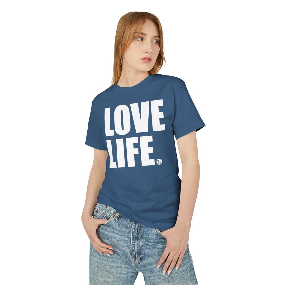LOVE LIFE Tee | Bold Block White Text Graphic Shirt
